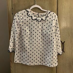 Polka dot collared blouse!